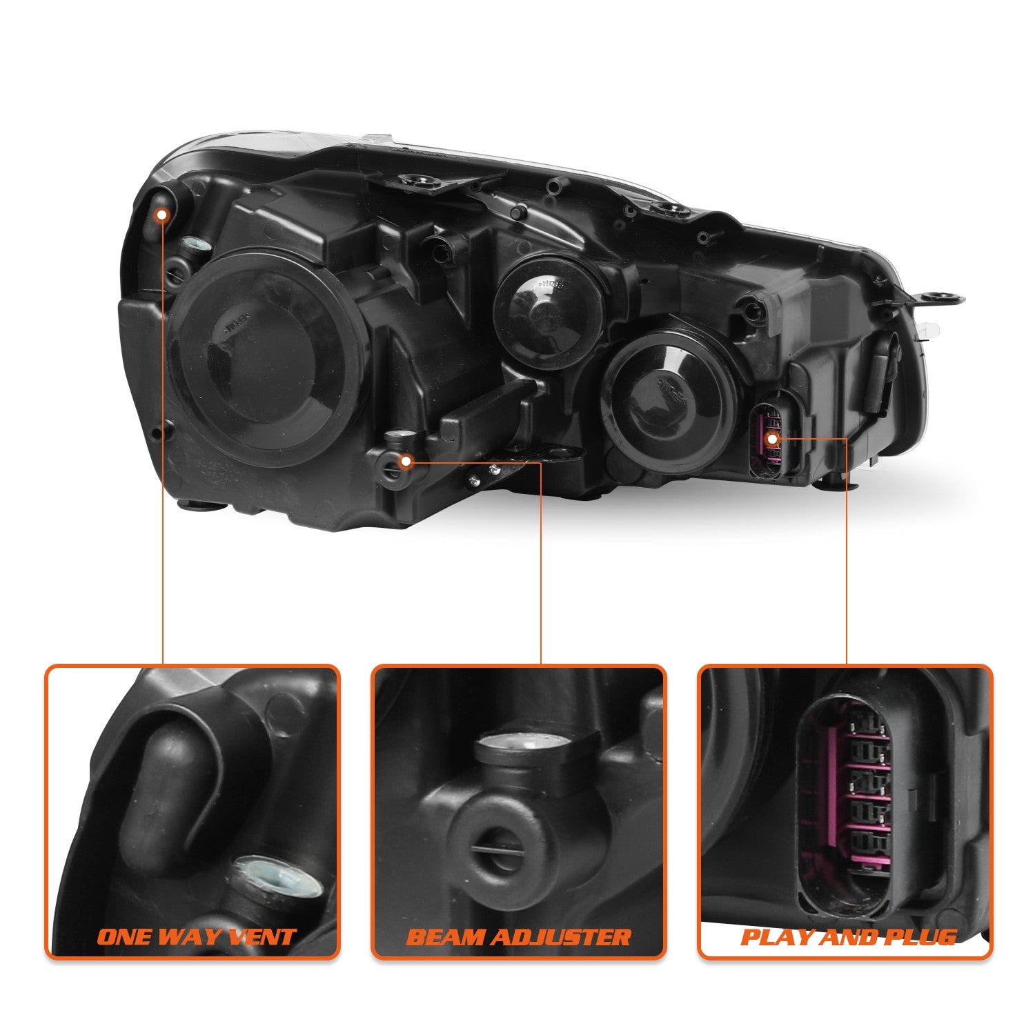 For 2010-2014 Volkswagen Sportwagen Golf/Jetta Headlight Assembly Left Driver LH