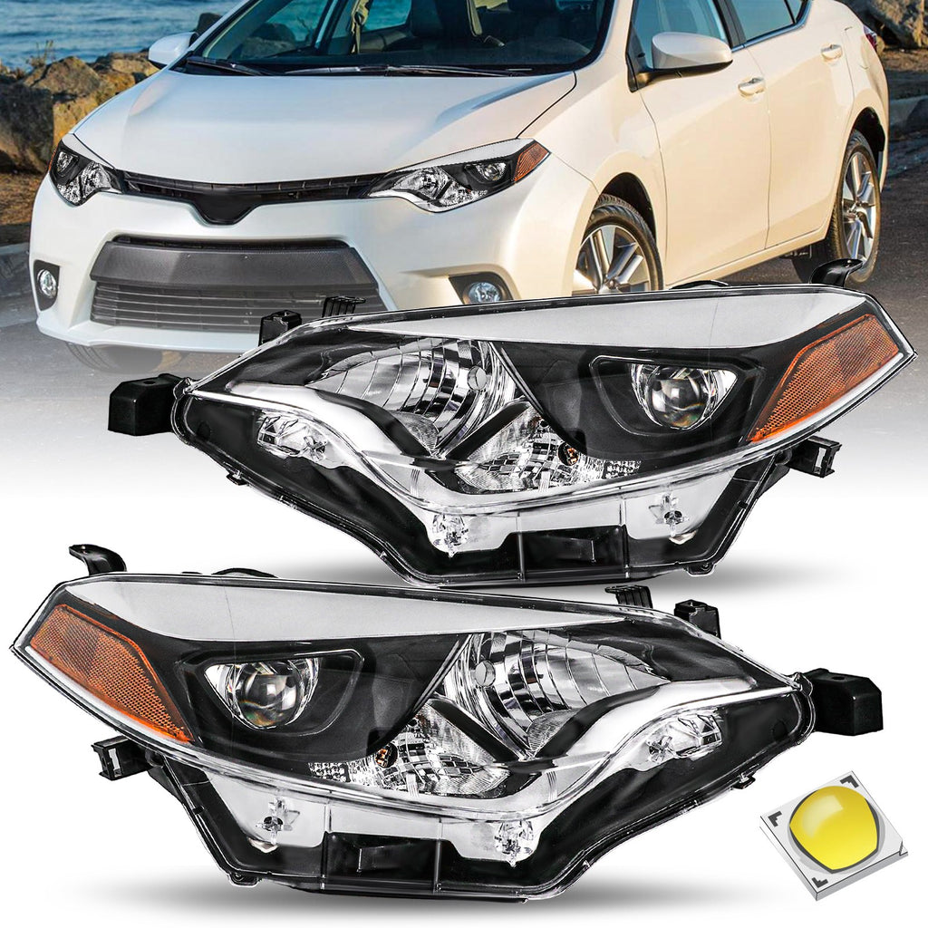 For 2014 2015 2016 Toyota Corolla Headlights Assembly 14-16 Headlamps Left+Right
