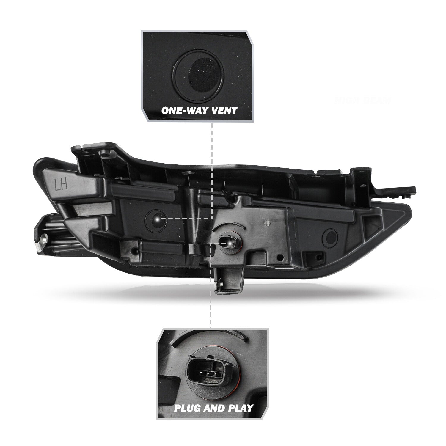 For 2019-2022 Chevy Blazer Upper Headlight Headlamp Assembly w/LED DRL Left Side