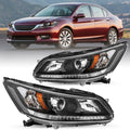 For 2013-2015 Honda Accord Sedan w/o DRL Projector Halogen Headlights Assembly