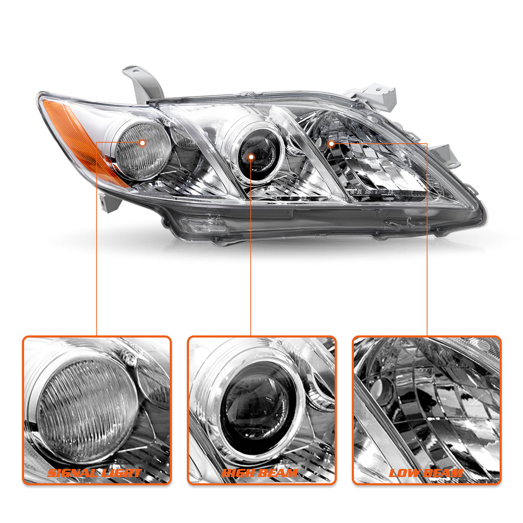 FOR 2007 2008 2009 TOYOTA CAMRY HALOGEN PROJECTOR HEADLIGHT RIGHT/PASSENGER SIDE