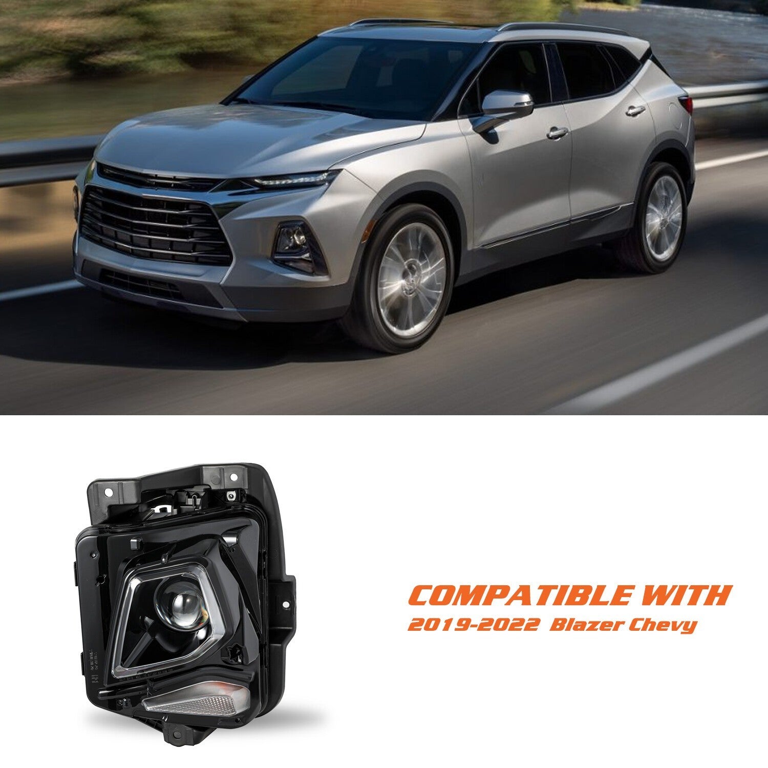 HID/Xenon Headlights Pair for 2019-2021 Chevy Blazer w/ Bulbs Left + Right