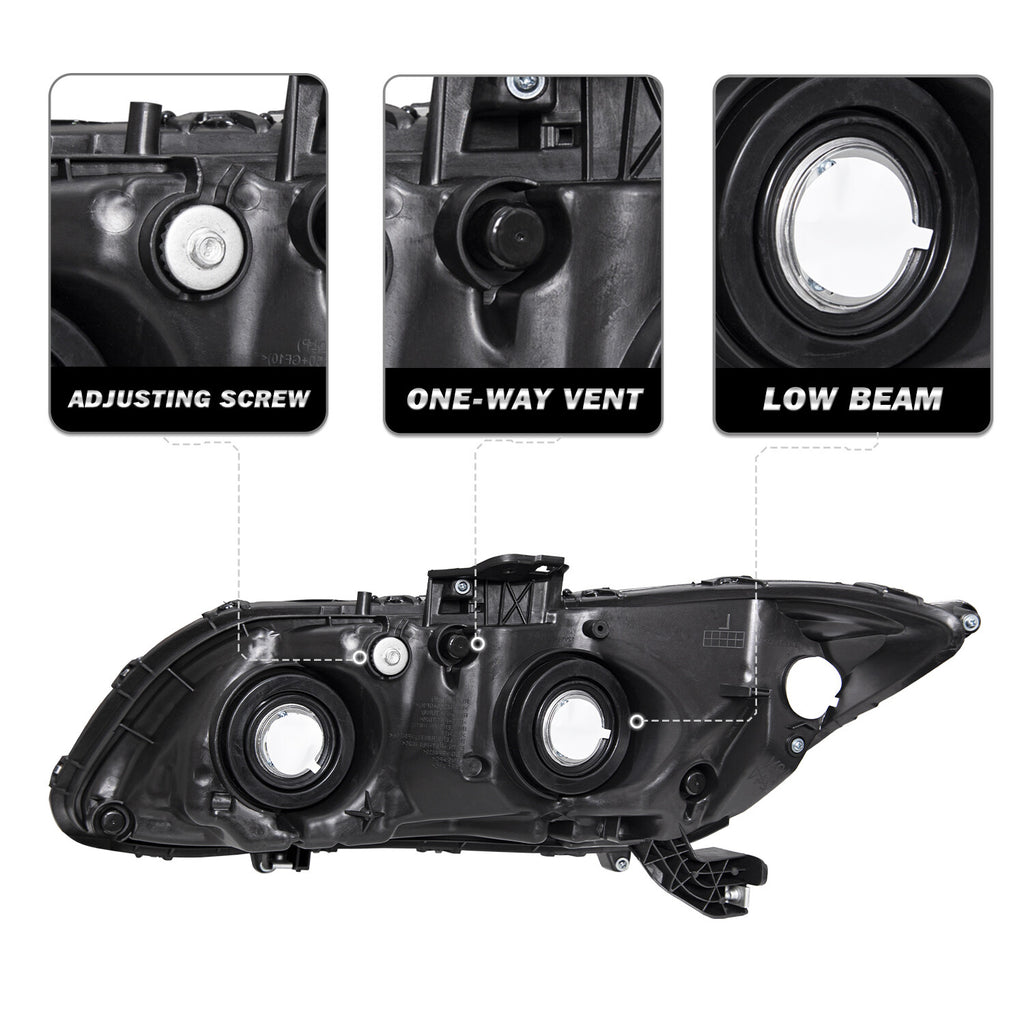 [Factory Style] For 2012-2015 Honda Civic Sedan 12-13 Coupe Right Side Headlight