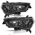 For 2014-2020 Toyota 4Runner 4DR Black Headlights Lamps Assembly LH+RH Pair