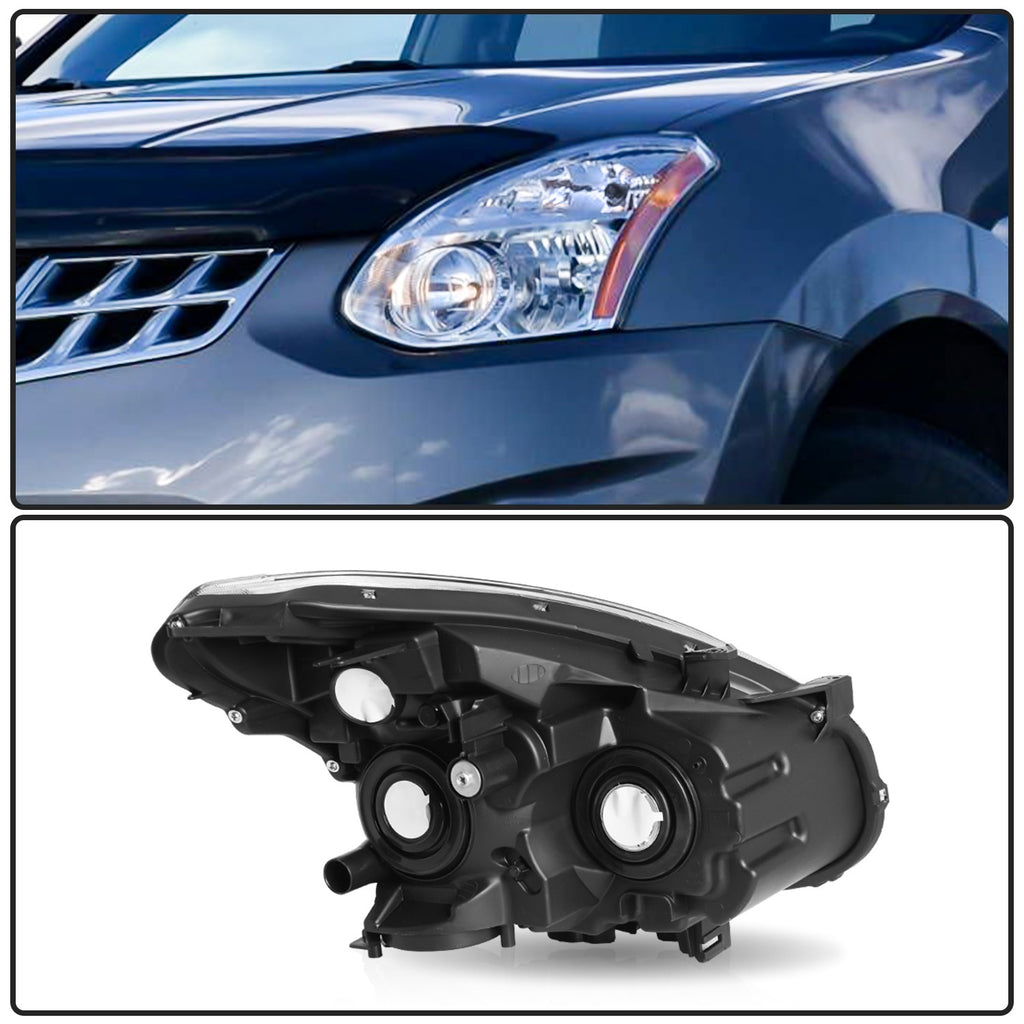 For 2008-2013 Nissan Rogue 2014-2015 Rogue Select Halogen Headlights Lamps Pair