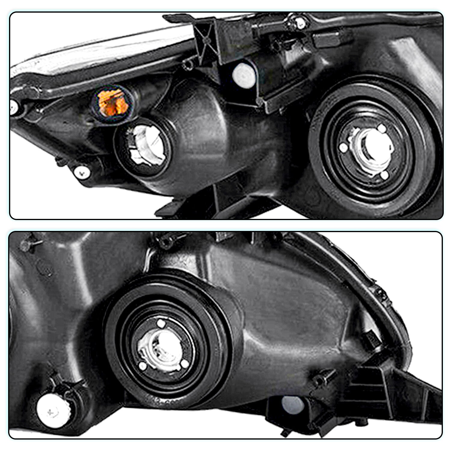 Headlights For 2011 2012 2013 Toyota Corolla L S XRS Chrome Halogen Headlamps
