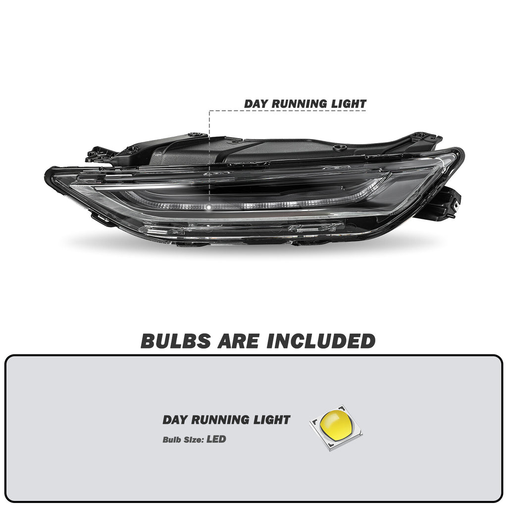 For 2019-2022 Chevy Blazer Upper Headlight Headlamp Assembly w/LED DRL Left Side