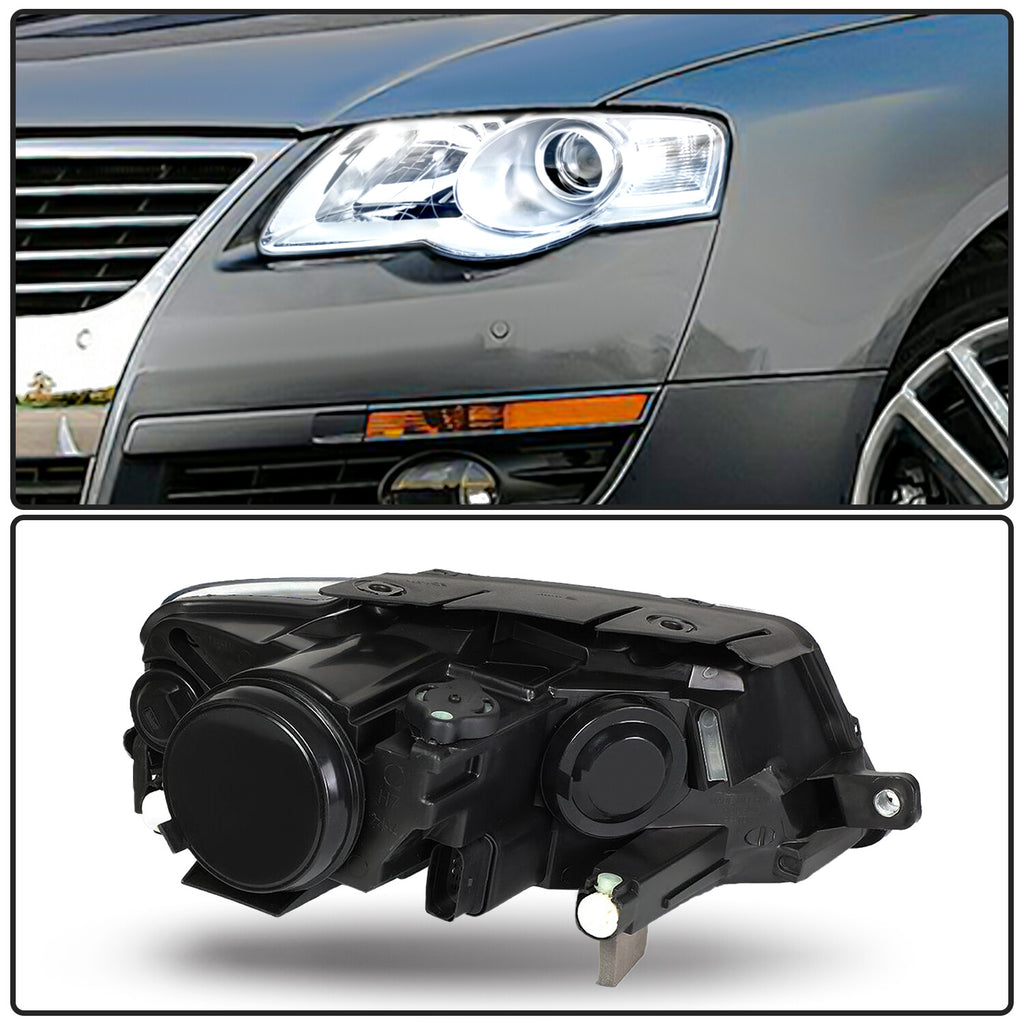 Chrome Pair Projector Headlight For 2006-2010 Volkswagen Passat B6 Sedan & Wagon