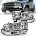 For 1998-2004 Chevy S10 Pickup Blazer Headlights Bumper Lamps Left&Right Side