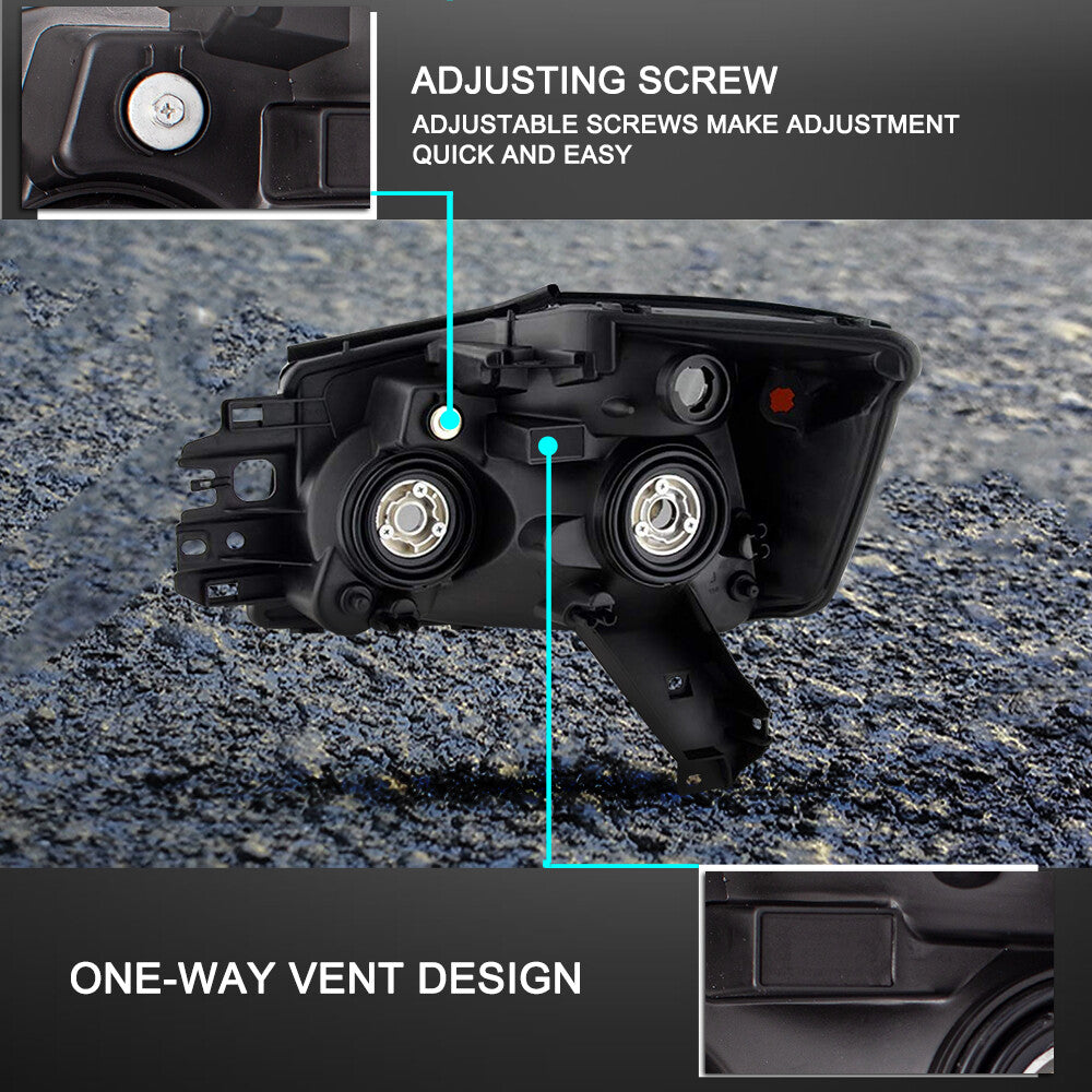 For 2004-2015 Nissan Titan/2004-2007 Armada Halogen Headlight Assembly Headlamps