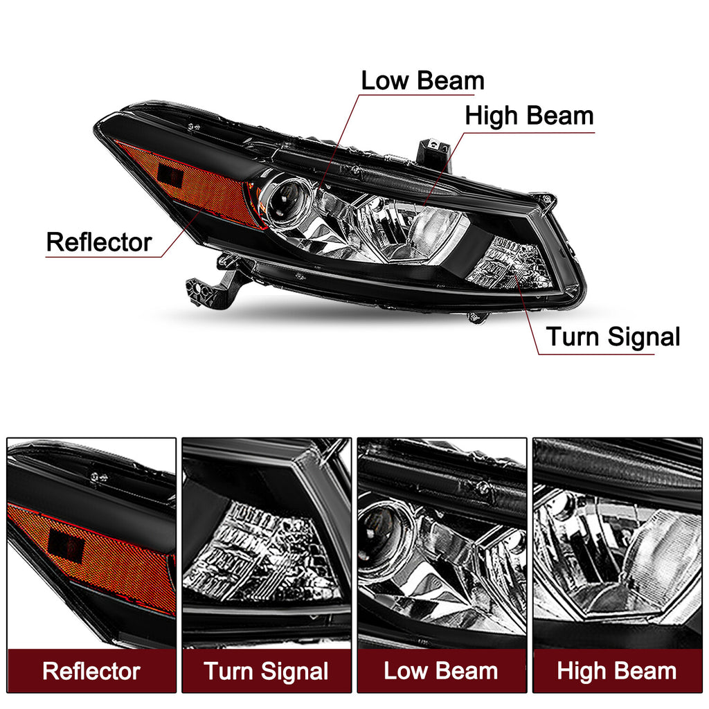 For 2008-2012 Honda Accord 2-Door 2Dr Coupe Right Passenger Side Headlight