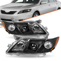 FOR 2007 2008 2009 TOYOTA CAMRY BLACK HOUSING AMBER CORNER PROJECTOR HEADLIGHTS