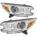 For 2012 2013 2014 Honda CR-V Chrome Headlights Assembly Amber Corner Lamps Pair