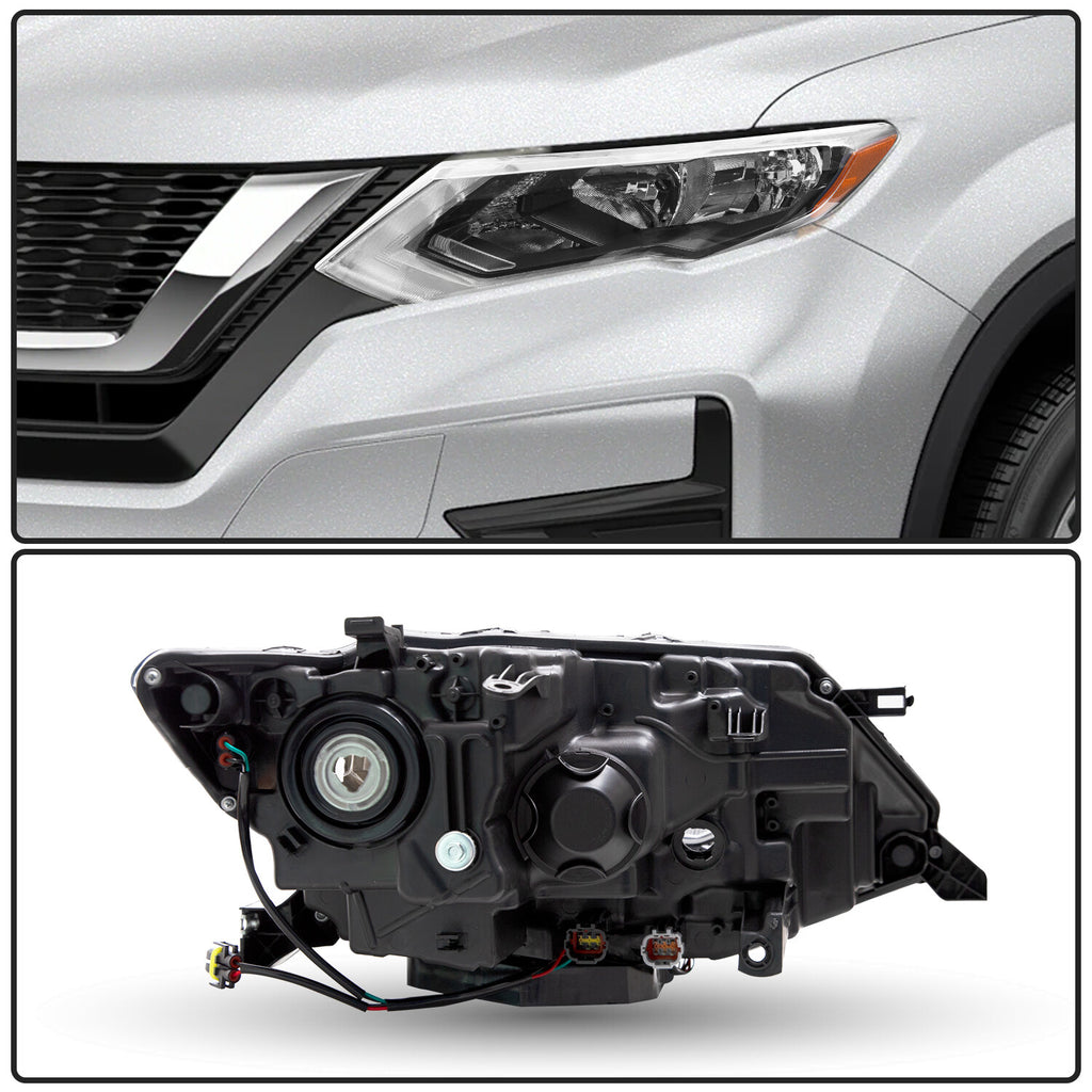 LH For 2017 2018 2019 Nissan Rogue w/LED DRL Left Driver Headlight Headlamp