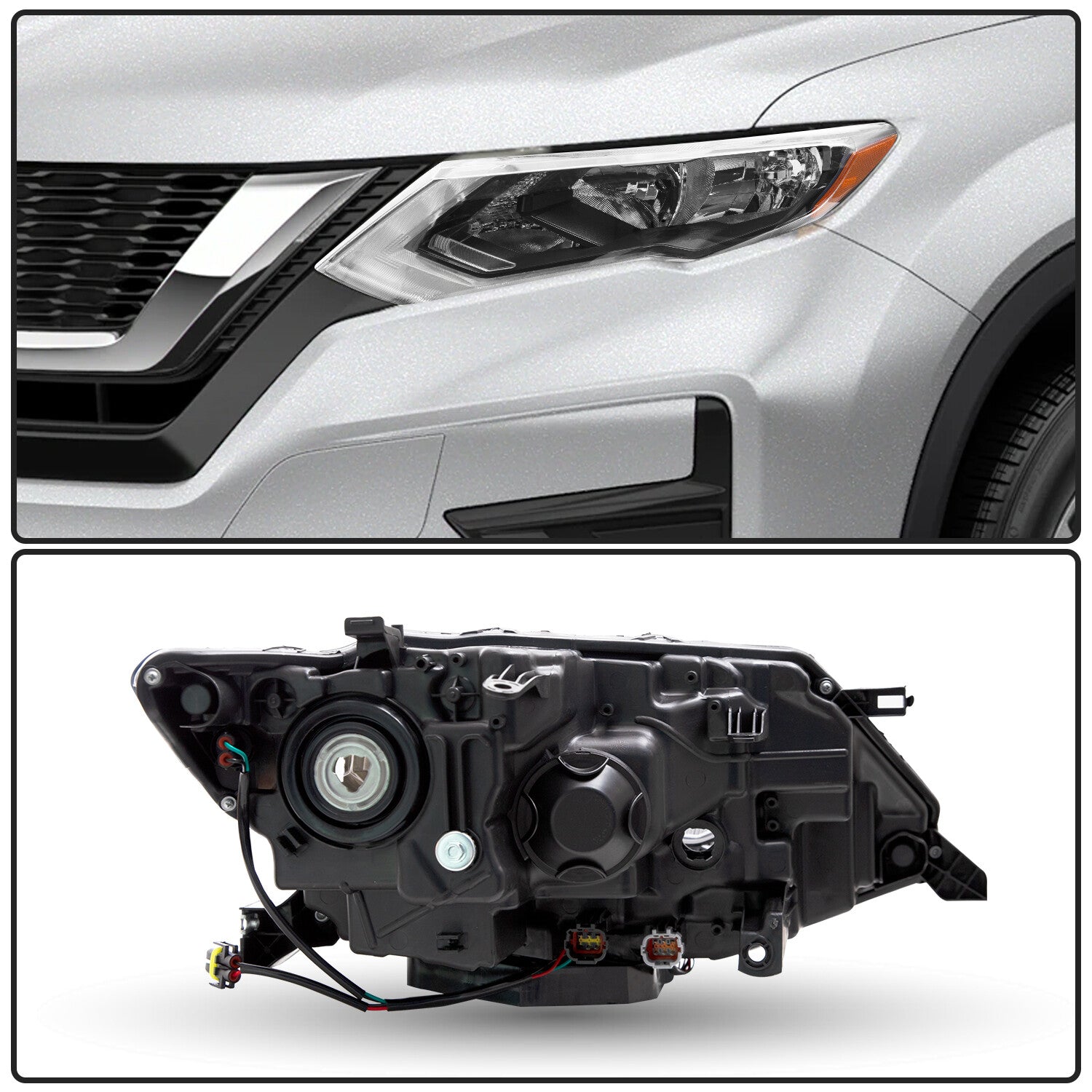 LH For 2017 2018 2019 Nissan Rogue w/LED DRL Left Driver Headlight Headlamp