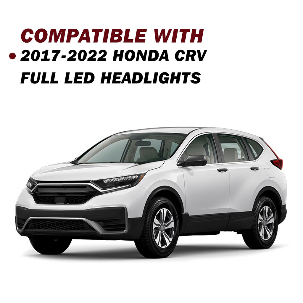For 2017-2022 Honda CRV CR-V Full LED Black Amber Headlights Assembly Pair L+R
