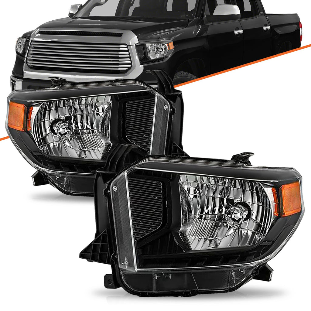 For 2014-2017 Toyota Tundra Left and Right With Level Adjuster 2Pc Headlight Set