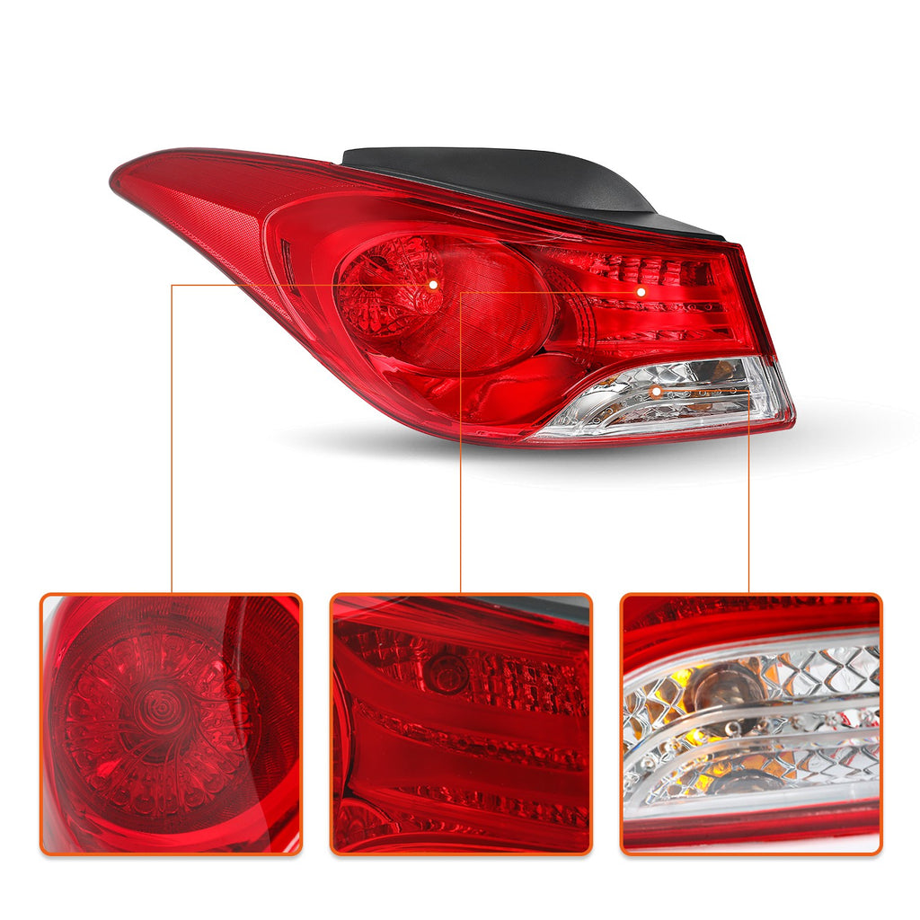 Tail Lights For 2011-2013 Hyundai Elantra Left Right Outer Halogen LEFT&RIGHT