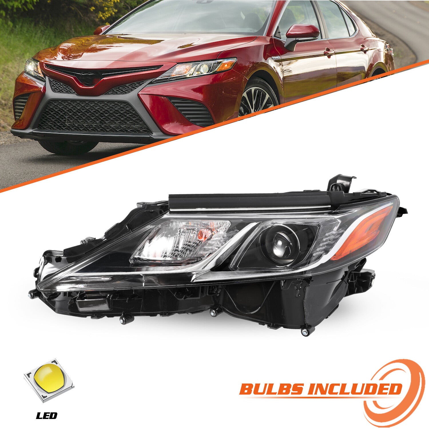 LED Projector Headlight for 2018-2023 Toyota Camry L LE SE Left Driver Side