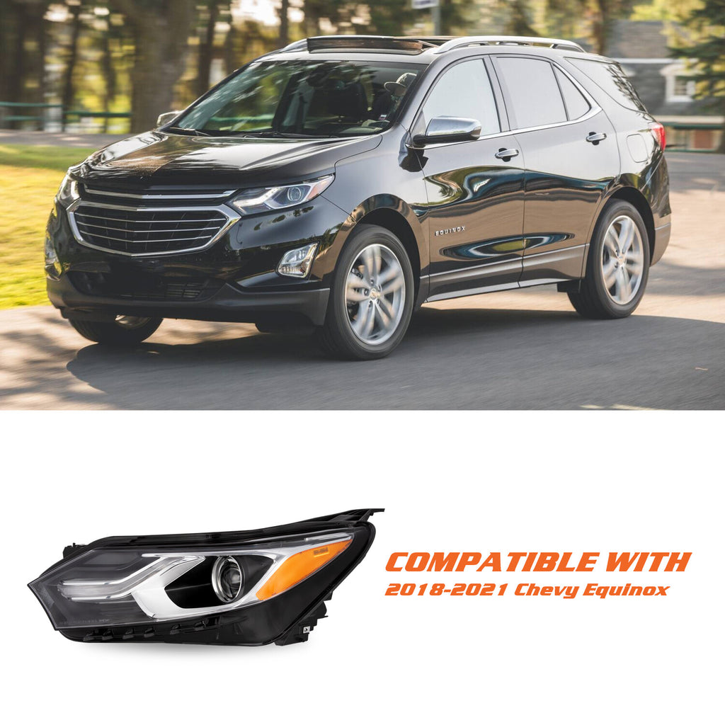For 2018-2020 Chevy Chevrolet Equinox Factory Halogen Headlight w/ LED DRL 18-20