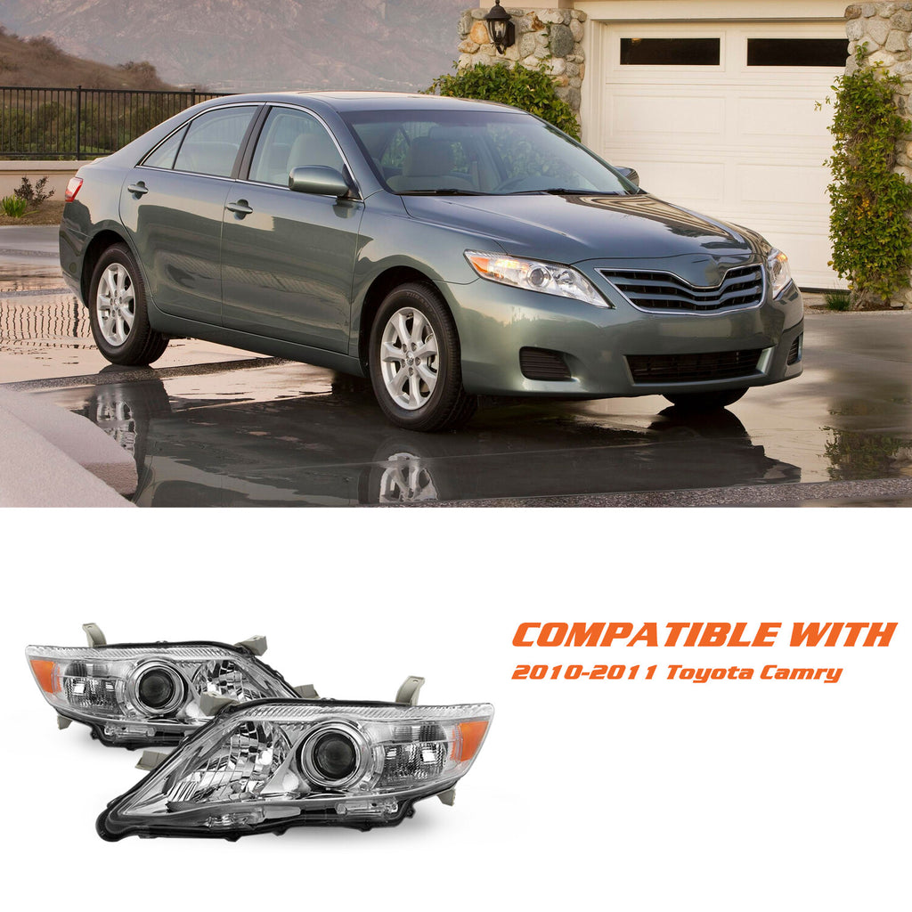 Left&Right Headlight Assembly Reflector For 2010-2011 Toyota Camry Sedan 4-Door