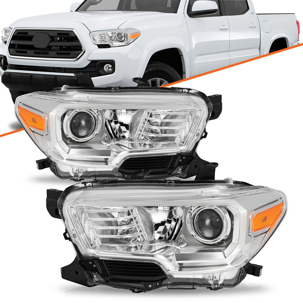 For 2016-2022 Toyota Tacoma SR/SR5 Halogen w/o DRL Headlights 16-22 Headlamps