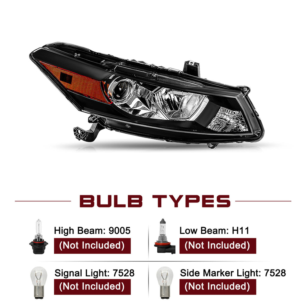 For 2008-2012 Honda Accord 2-Door 2Dr Coupe Right Passenger Side Headlight
