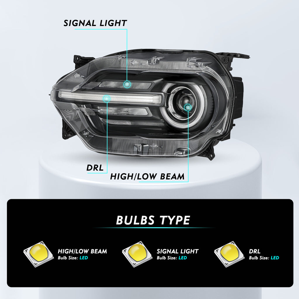 For 2021-2024 Ford Bronco Sport w/ LED Signature Projector Driver Headlights LH