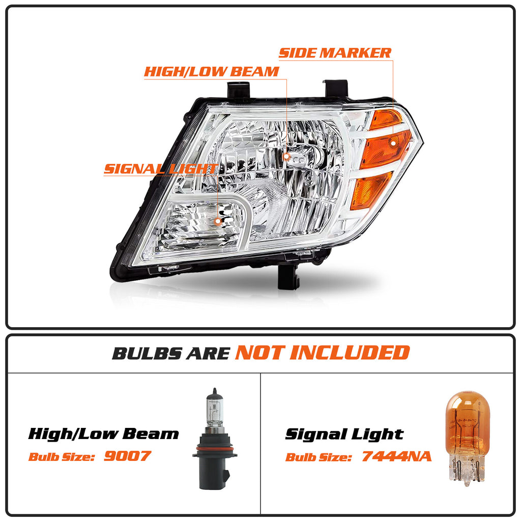 For 2009 2020 2021 Nissan Frontier 4Dr Truck Left Driver Side Headlight Headlamp