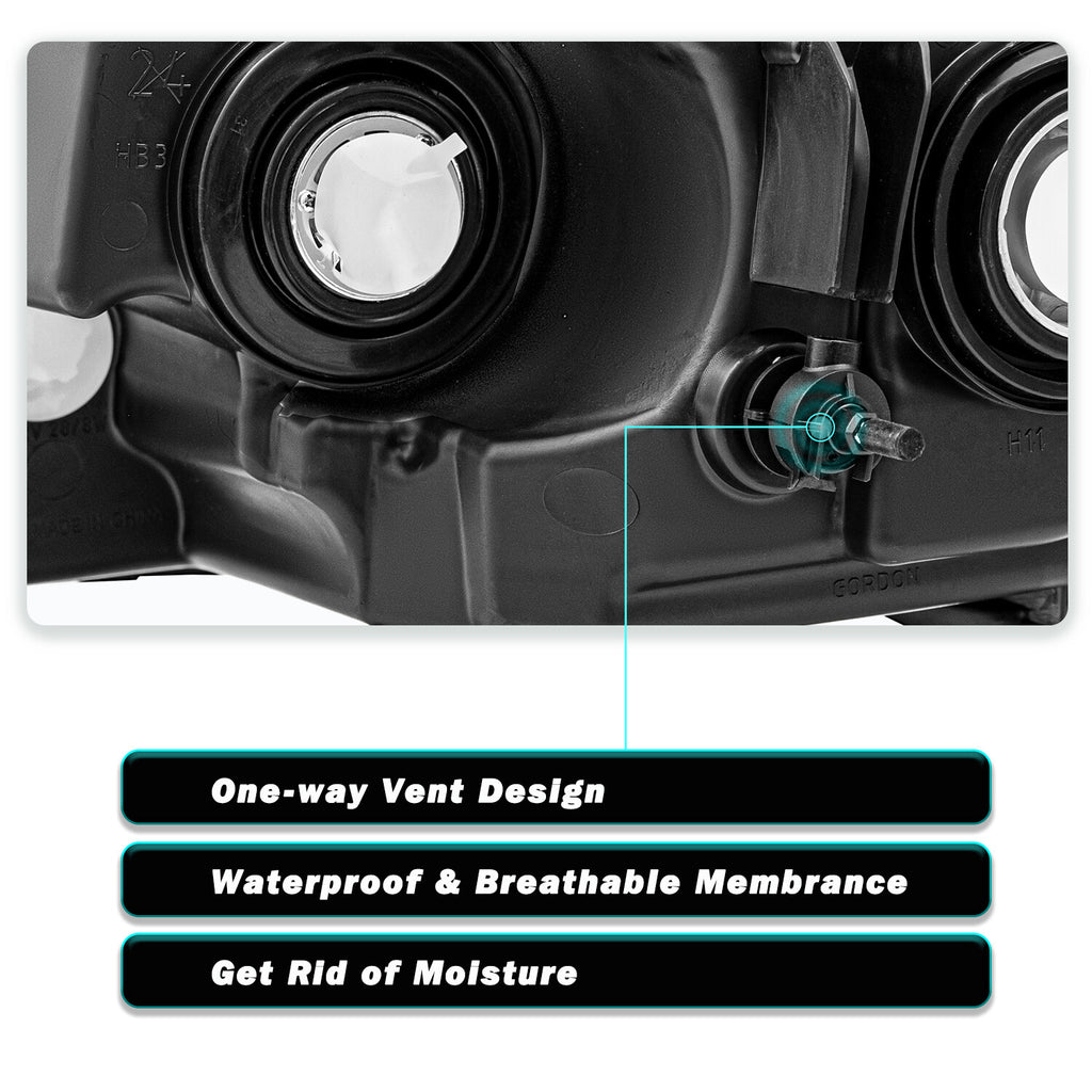 Halogen Pair Headlamp For 2011-2013 Jeep Grand Cherokee/11-17 Compass Headlights