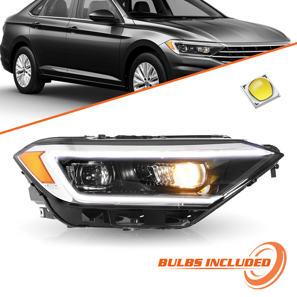 For 2019-2022 Volkswagen Jetta SEL LED w/DRL Projector Headlights Passenger Side