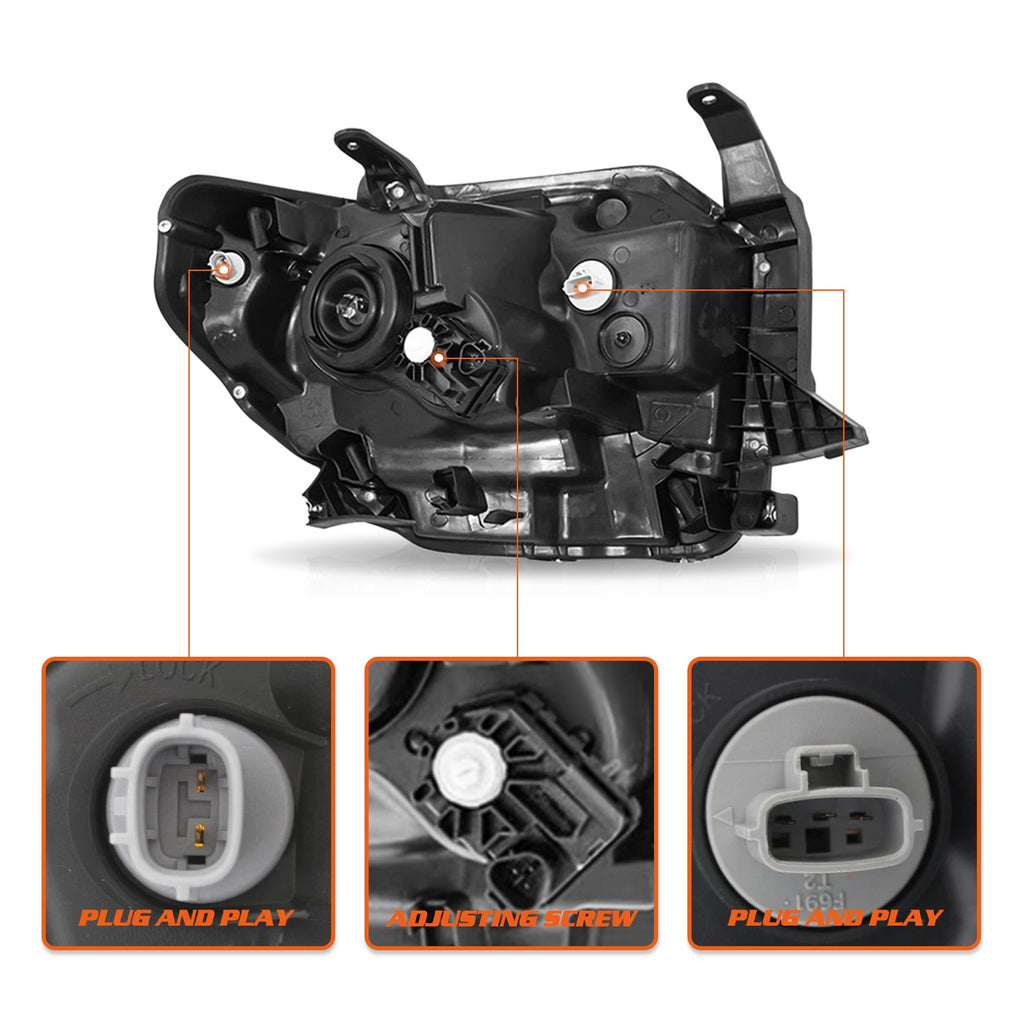For 2014-2017 Toyota Tundra Left and Right With Level Adjuster 2Pc Headlight Set
