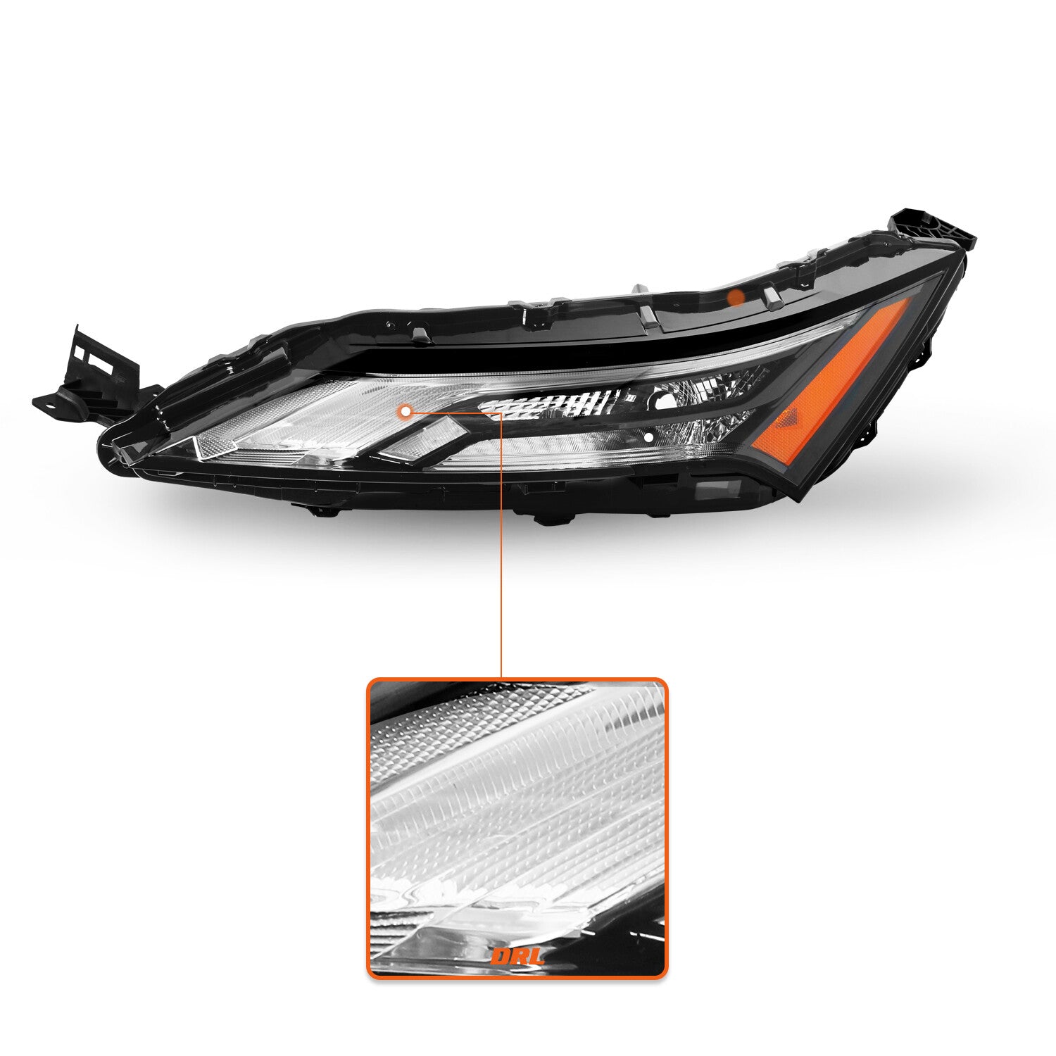 For 2021 2022 2023 Nissan Rogue LED DRL Daytime Running Lights Headlights L+R