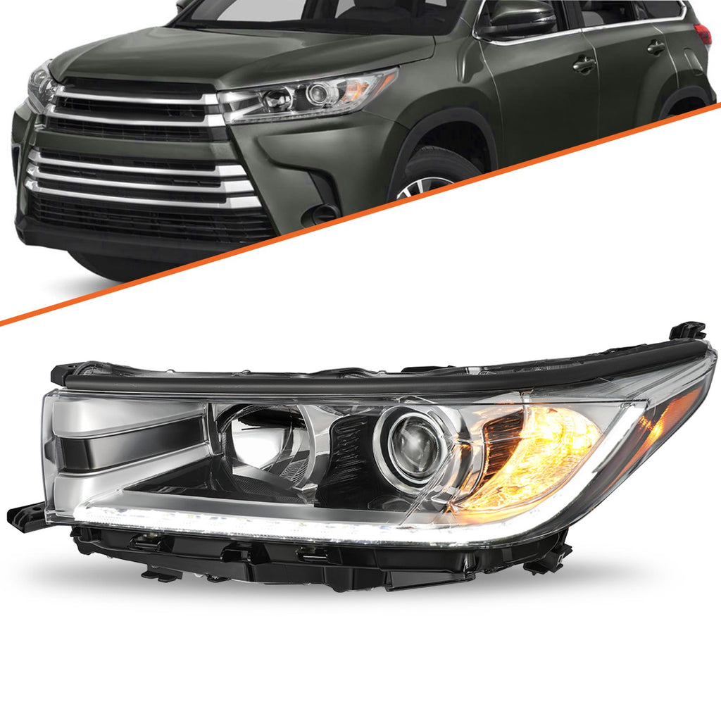 For 2017 2018 2019 Toyota Highlander SE W/ LED DRL Headlight Lamps Driver Side