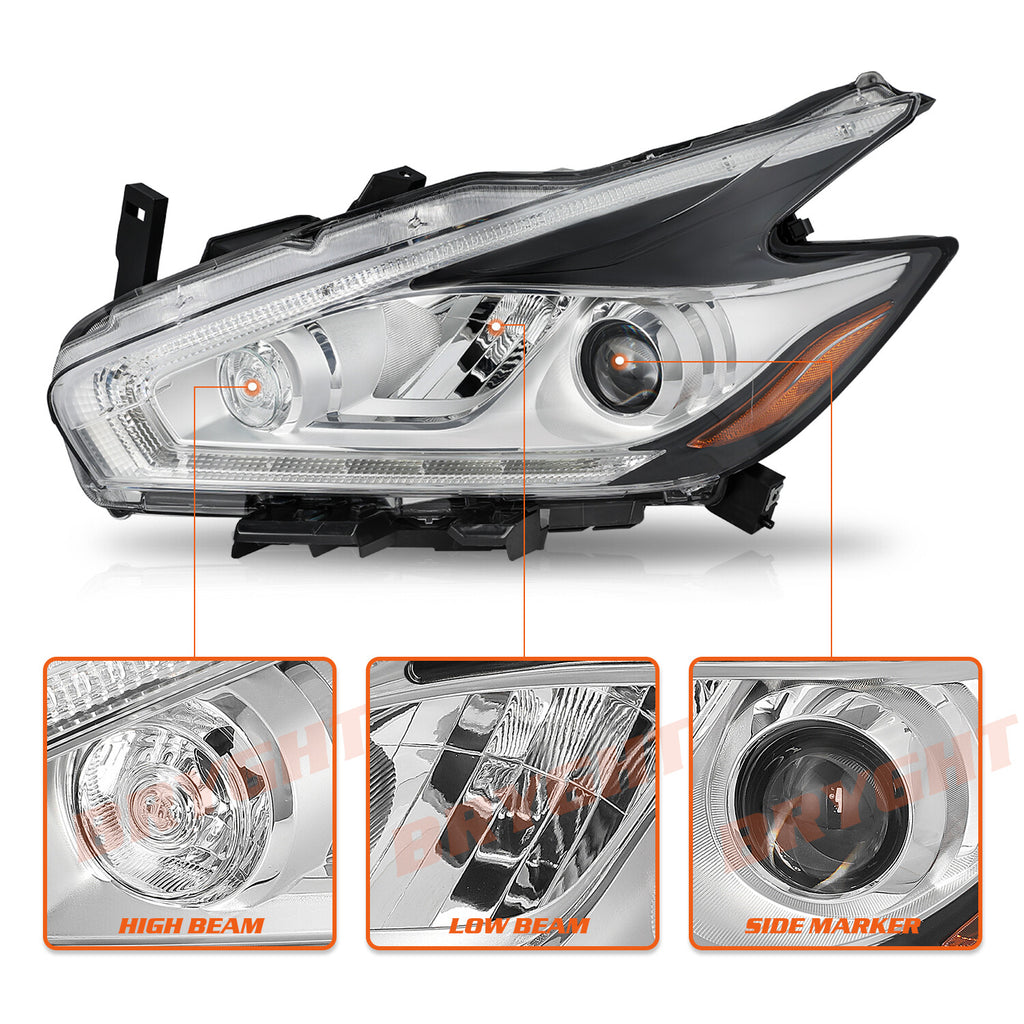 For 2015-2018 Nissan Murano Full LED Projector Left Driver Side Headlight Lamp