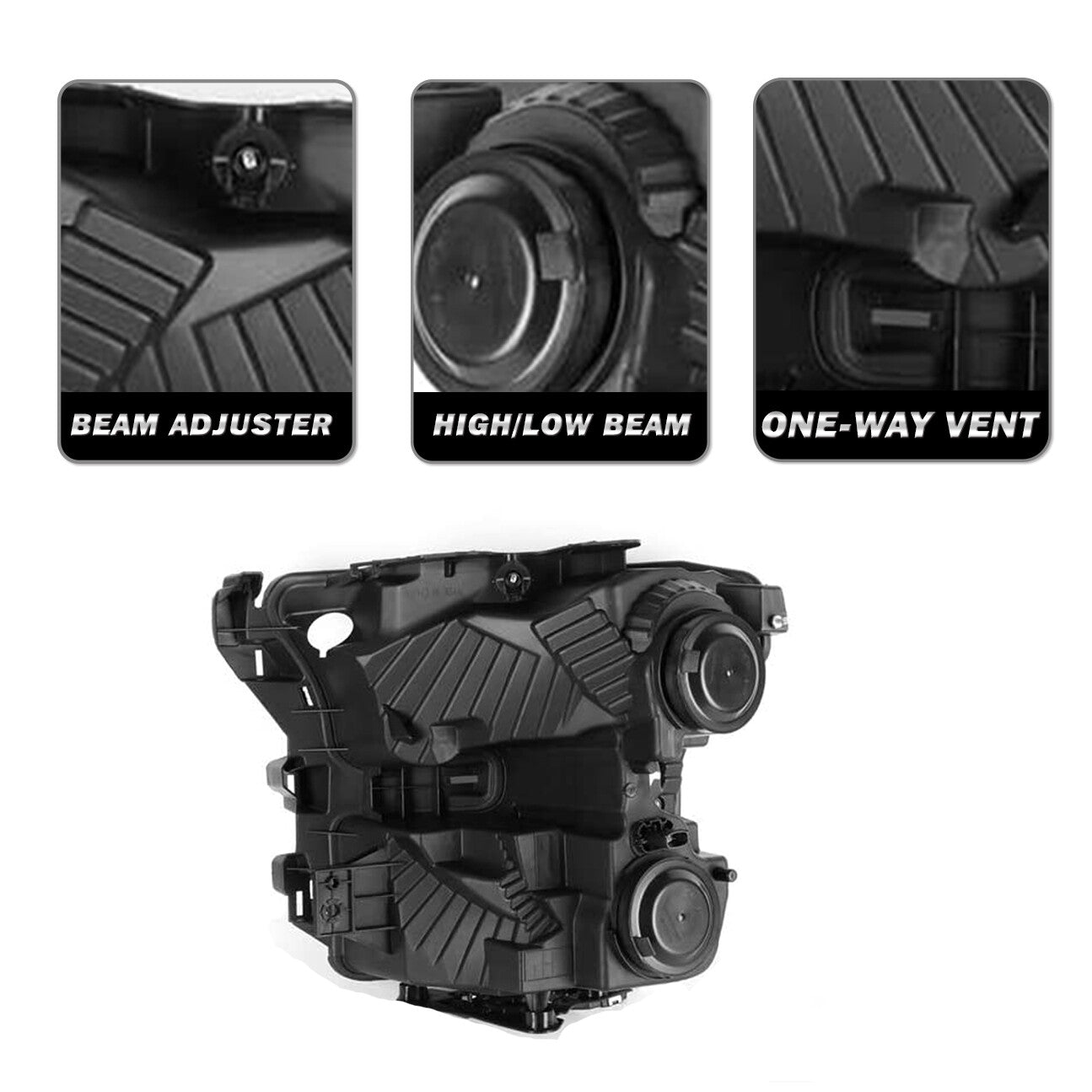 For 2015 2016 2017 Ford F-150 Passenger Right Side Halogen Headlight LampW/Bulbs