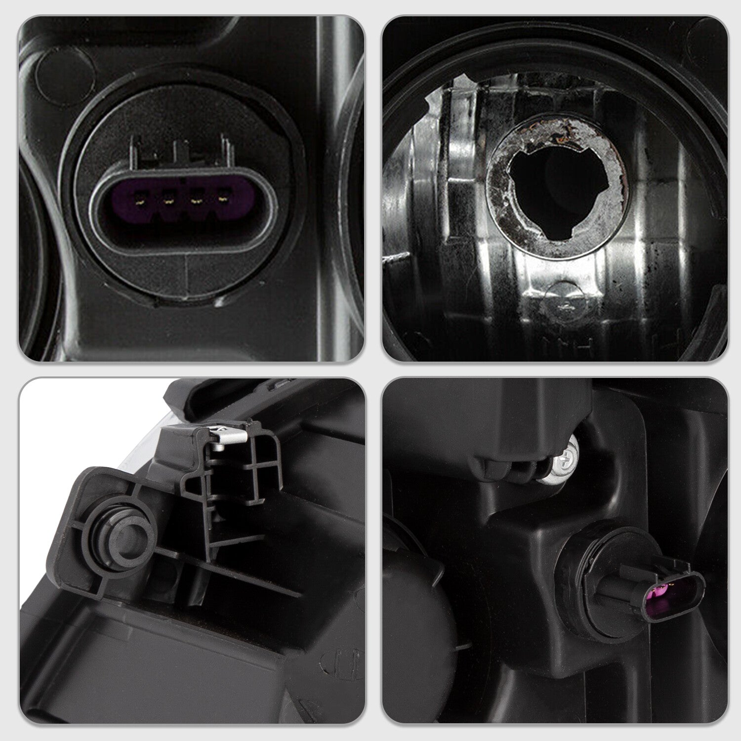 Chrome Headlight For 2009-2012 Chevy Traverse Headlamp W/ Bulb Left Driver