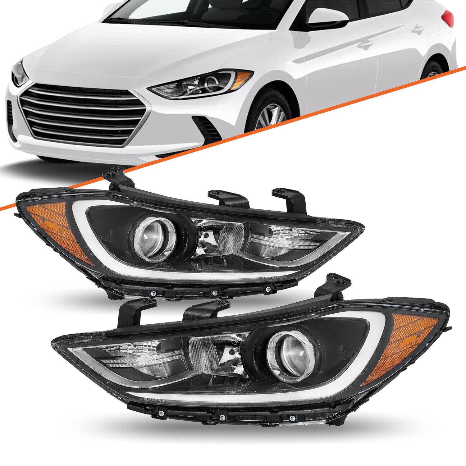 For 2017 2018 Hyundai Elantra Sedan New OE Style Halogen Headlight Assembly17 18