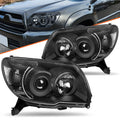 For 2006 2007 2008 2009 Toyota 4Runner Black Headlights Clear Corner Lamps Pair