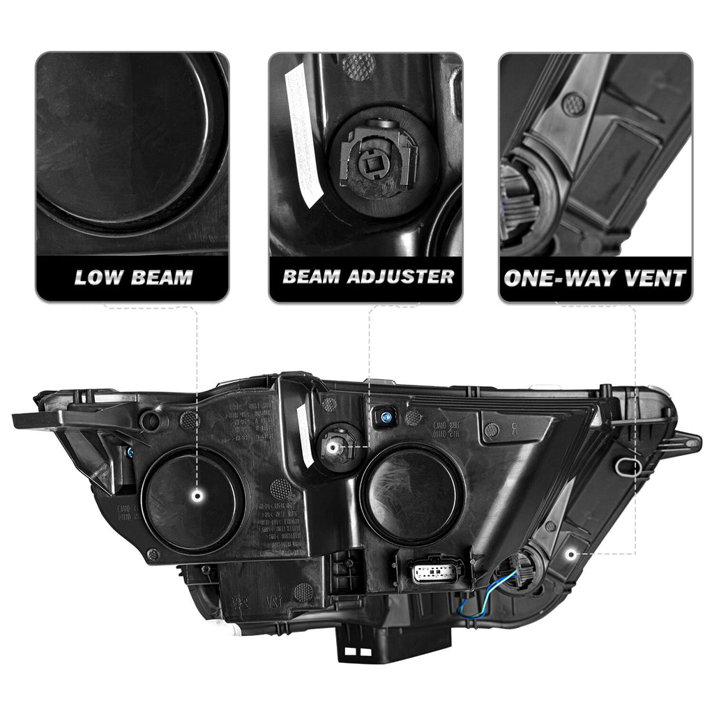 For 2015 2016 2017 2018 Ford Edge Halogen Type Right Passenger Side Headlight