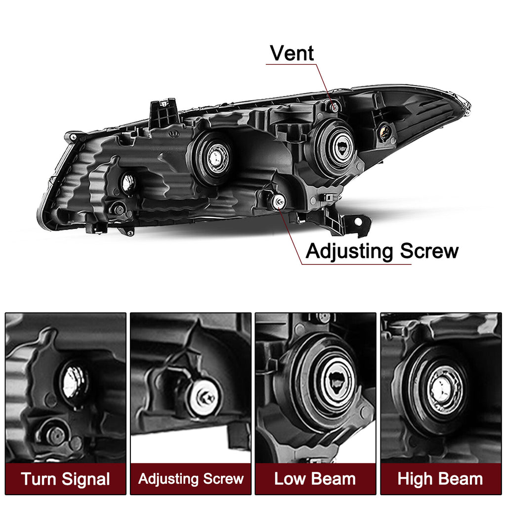 For 2008-2012 Honda Accord 2-Door 2Dr Coupe Right Passenger Side Headlight