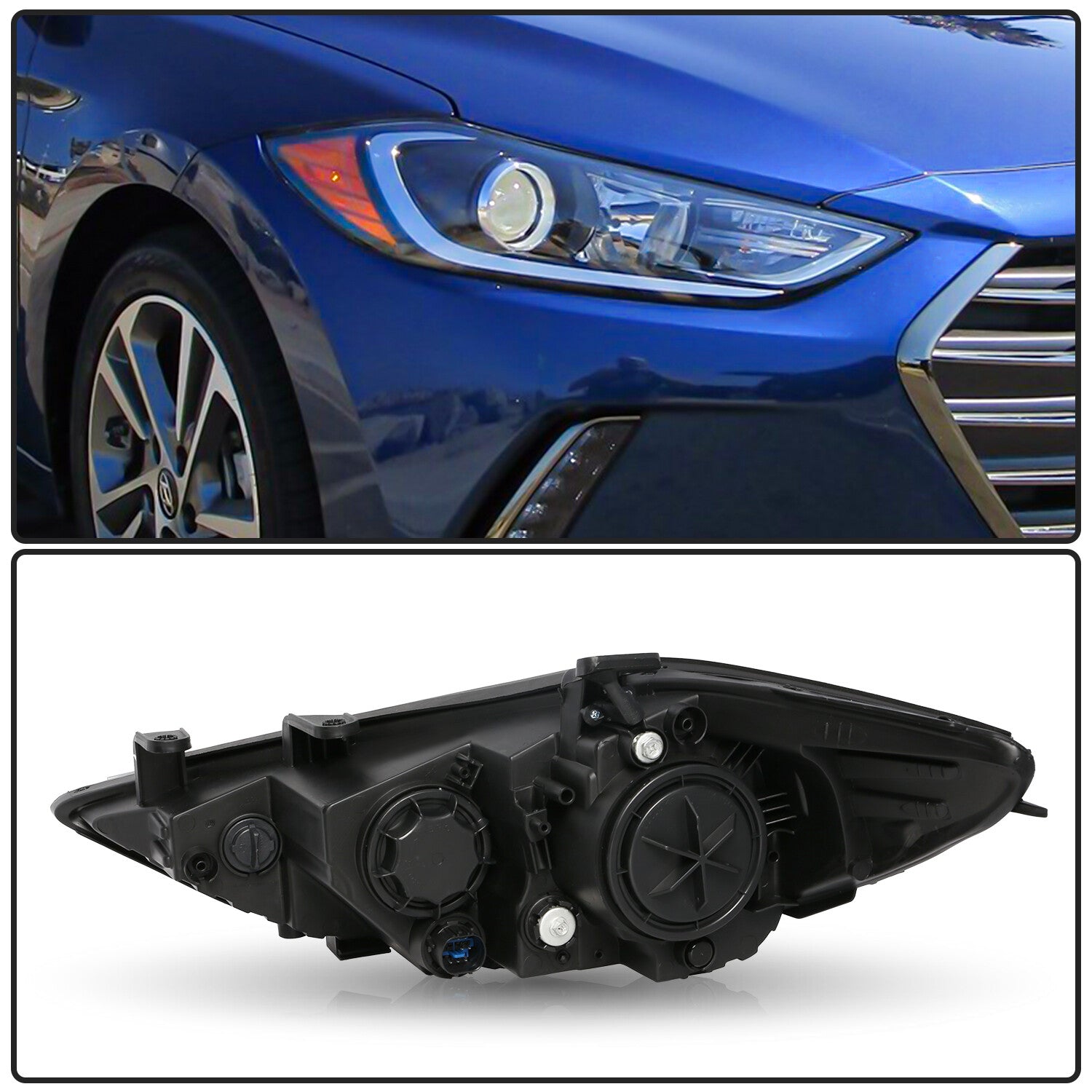 For 2017 2018 Hyundai Elantra Halogen Projector Headlights Right Side 92102F3000