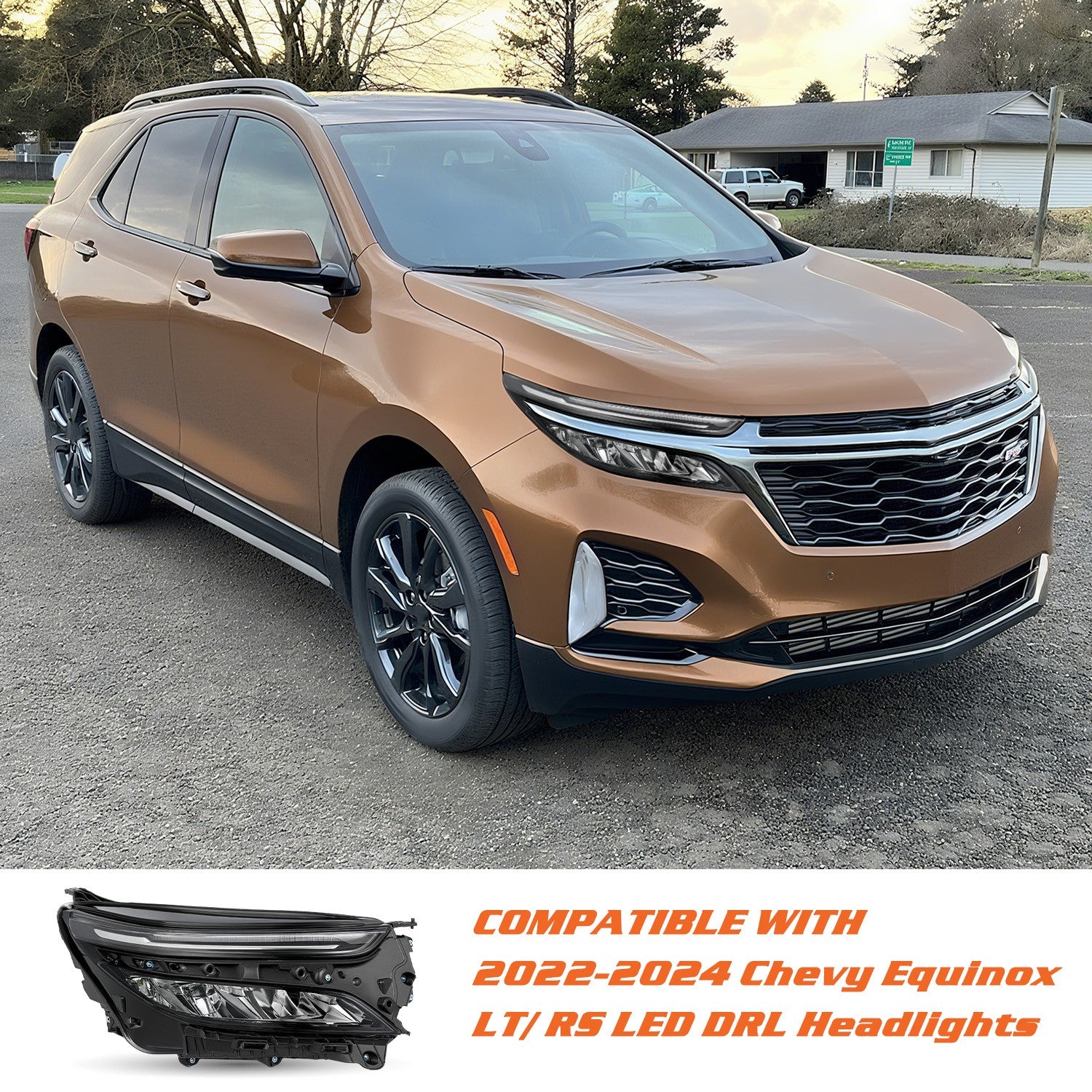 For 2022-2024 Chevy Equinox LT | RS Full LED Headlight Right Passenger Side