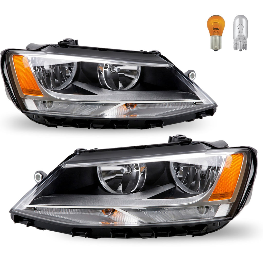 For 2011-2018 Volkswagen Jetta Headlights Assembly Replacement Front Headlamp