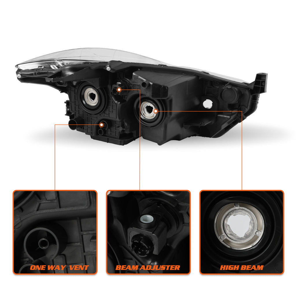 For 2017 2018 2019 2020 Nissan Kicks Halogen Headlights Assembly Headlamps Pair