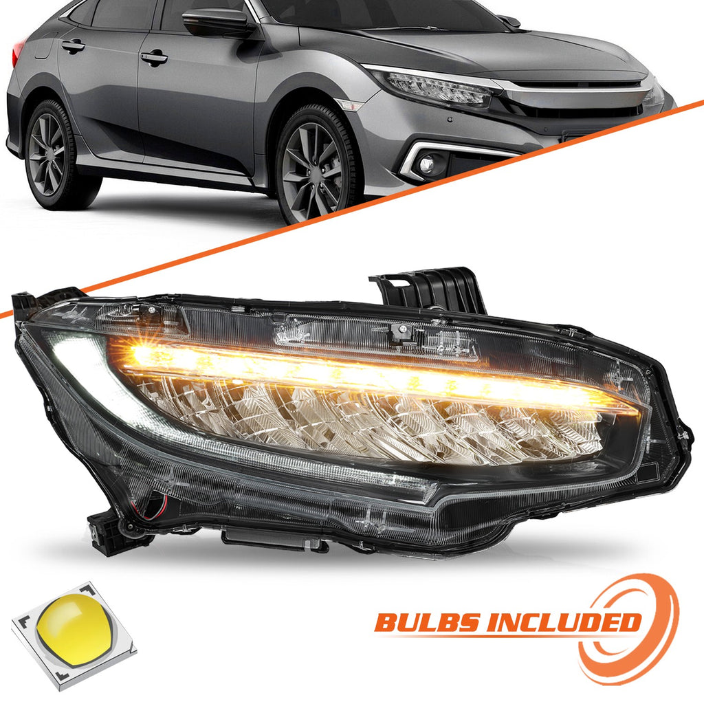 For 16-21 Honda Civic Full LED w/o AFS Model Passenger Right Side Headlight RH