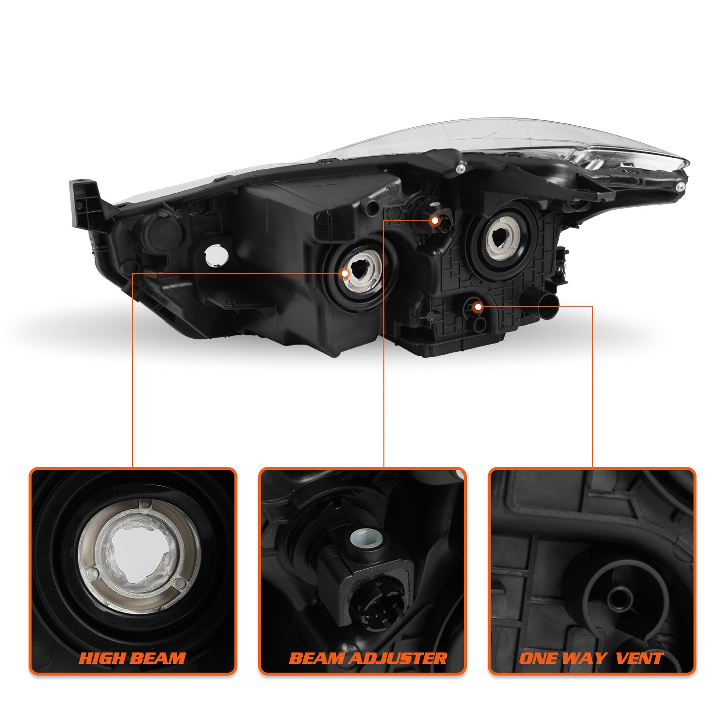 For 2017 2018 2019 2020 Nissan Kicks Halogen Passenger Headlight Right Headlamp