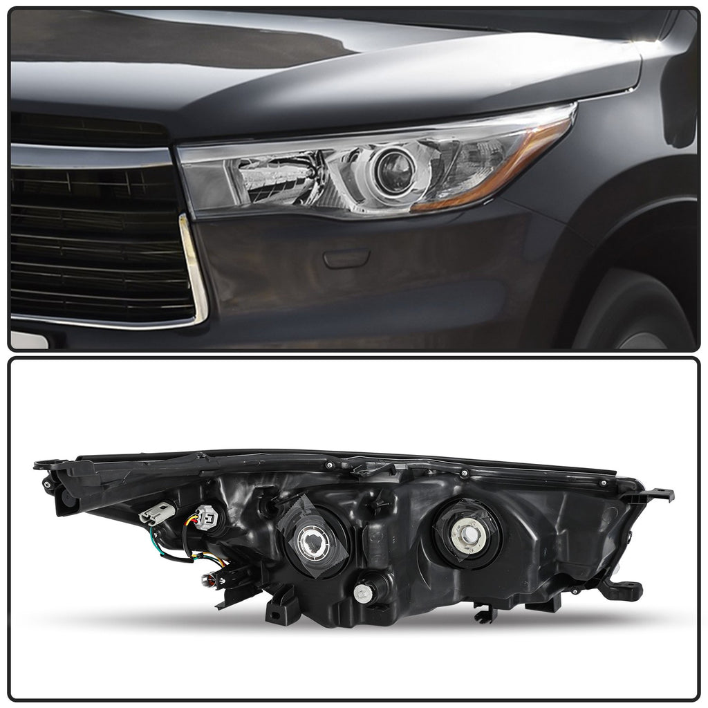 For 2014 2015 2016 Toyota Highlander Left Driver LH Headlight Assembly Headlamps