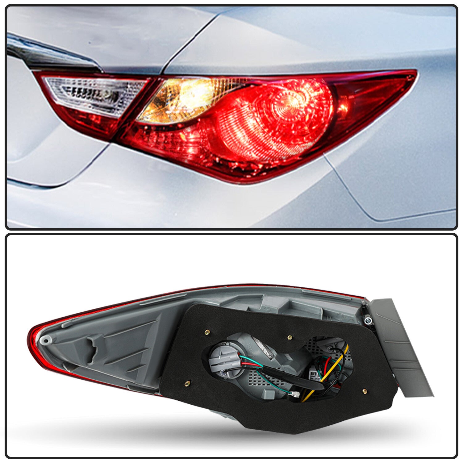 Passenger Right Tail Light For 2011-2014 Hyundai Sonata Outer Mounted Halogen