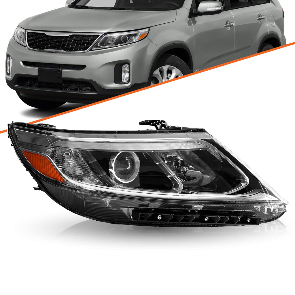 Headlight for 2014 2015 Kia Sorento LX LED DRL Projector Right Passenger Side